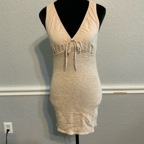 Bershka Light Tan Dress - Picture 1 of 4